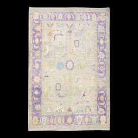 Modern Turkish Oushak Rug 9'11" x 15'