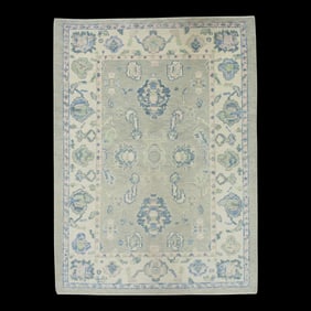 Modern Turkish Oushak Rug 4' x 5'5"