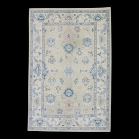Modern Turkish Oushak Rug 6' x 8'10"