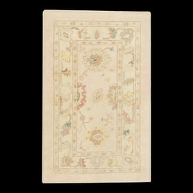 Modern Turkish Oushak Rug 3'1" x 4'10"