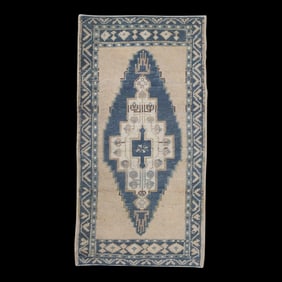 Vintage Turkish Mini Rug 1'9" X 3'5"