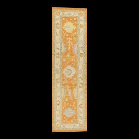 Modern Turkish Oushak Rug 2'9" x 9'11"