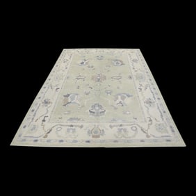 Modern Turkish Oushak Rug 6' x 8'7"