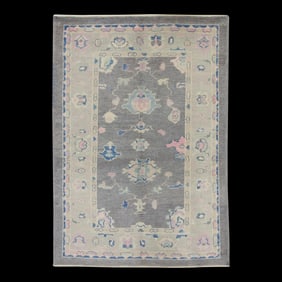 Modern Turkish Oushak Rug 4' x 5'11"