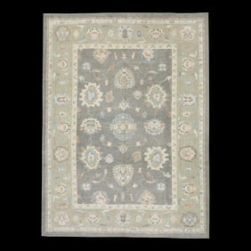 Modern Turkish Oushak Rug 8'9" x 11'8"