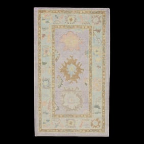 Modern Turkish Oushak Rug 3'2" x 5'4"