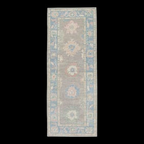Modern Turkish Oushak Rug 3'1" x 7'9"