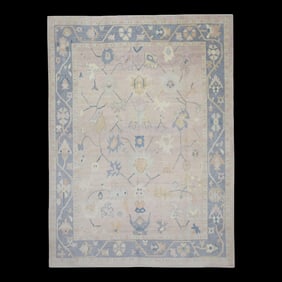 Modern Turkish Oushak Rug 9'2" x 12'2"