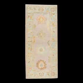 Modern Turkish Oushak Rug 3'1" x 7'