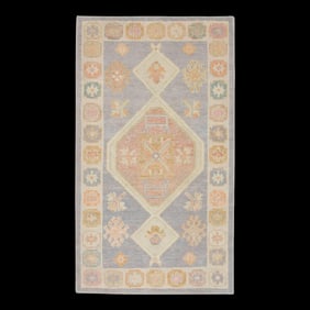 Modern Turkish Oushak Rug 3'2" x 5'6"
