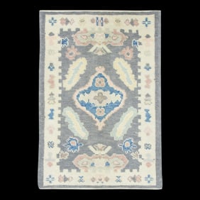 Modern Turkish Oushak Rug 2'2" x 3'1"