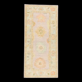 Modern Turkish Oushak Rug 3'2" x 6'10"