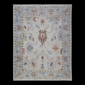 Modern Turkish Oushak Rug 12'6" x 15'8"