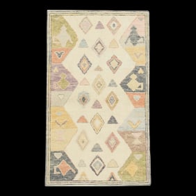 Modern Turkish Oushak Rug 2'10" x 4'10"