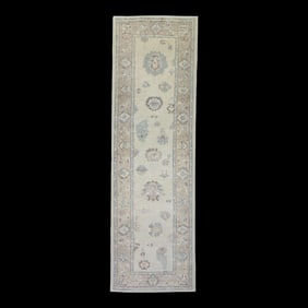 Modern Turkish Oushak Rug 3'2" x 9'7"