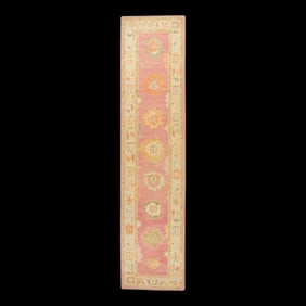 Early 21st Century Modern Turkish Oushak Runner 3'1" X 13‚Äô1‚Äù