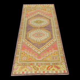 Modern Turkish Oushak Rug 3' x 8'3"
