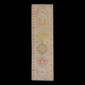 Modern Turkish Oushak Rug 3'1" x 10'6"