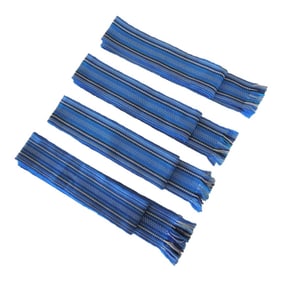 Blue and White Woven Ukrainian Ribbons/Belts Ribbons - Set of 4