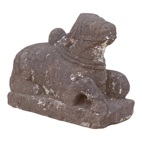 Antique Primitive Indian Stone Nandi