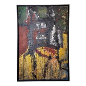 Portrait Abstract by Beverly Myers Modern Painter, School of Wolf Kahn