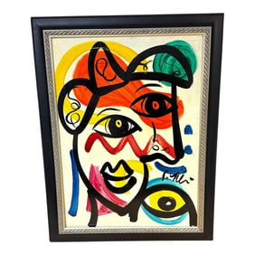 Peter Keil, Third Eye Abstract Portrait Germany, Circa 1970s