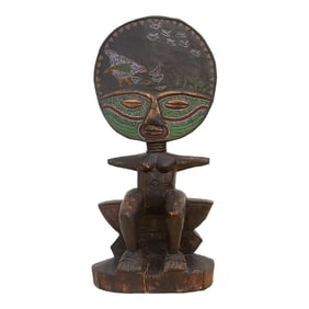 Vintage Tall African Beaded Statue
