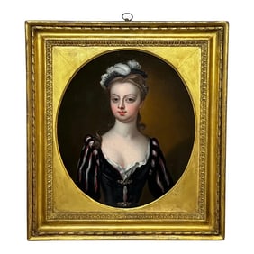 British 18th Century Oil Painting Portrait Lady North Lucy Montagu Countess of Guildford