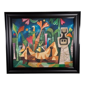 Mario Carreno - (1913 - 1999) - Cuban - Oil on Canvas - Coa - 23 1/4" X 19 1/2"