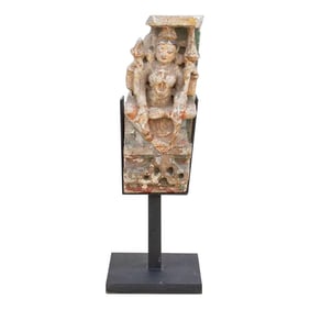 Early 19th Century Devi Architectural Stone Fragment