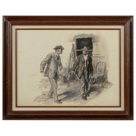 Early 20th Century Black Americana Original Illustration for Collier's by Frederick Coffay Yohn