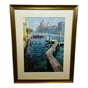 Early 21st Century Marine Painting "The Grand Canal & San Salute" by James Bartholomew Rsma