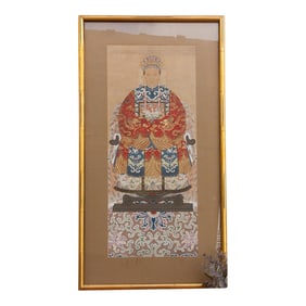 Imperial Framed Ancestor Portrait of a Court Lady