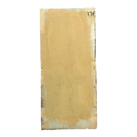 Vintage Russell Christoffersen Abstract on Canvas in Gold - Signed