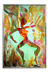 Mid 20th Century Mid-Century Mixed-Media "Fire Dancer", Udell 1974