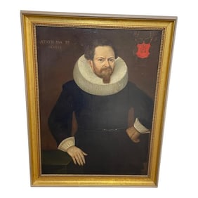 17th Century Traditional Dutch Oil Painting Portrait of a Merchant