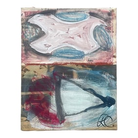 Vintage Russell Christoffersen Abstract on Canvas- Signed