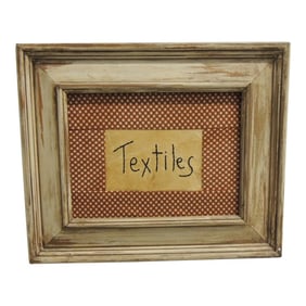 Textile Framed Fabric Art on Woof=d Frame