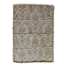 Vintage Red and Green Kilim Style Table Topper Textile