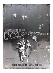 1950s Invasion of the Body Snatchers, Black & White Movie Theatre Poster, 1956