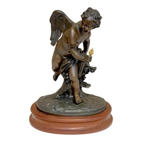 19th Century French Bronze Figure of Cupid (Angel) Attributed to Auguste Moreau
