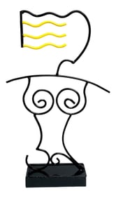 Late 20th Century Modern Enamelled Iron "Sunbather" Sculpture