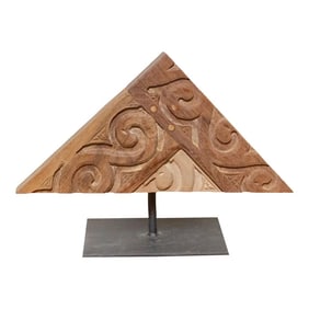 Carved Wood Pediment on Stand