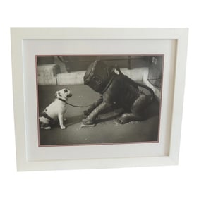 Framed Archival Black & White Photograph of a Bulldog by Getty Images