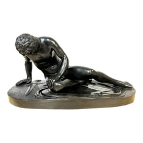 Large Italian Grand Tour Bronze Sculpture "Dying Galata" /Dying Gaul, C. 1875