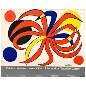 Mid 20th Century Alexander Calder Exhibition Museum Billboard "Calder's Universe", 1977