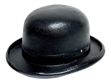 1970s Magritte Style Bowler Hat Sculpture