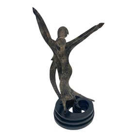 Art Deco / Moderne Hagenauer Style Silvered Dancing Figures, Germany, 1930s