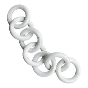 Vintage Boho Carved Marble Chain Sculpture