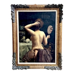 19th Century French School Oil on Canvas 'After the Bath'